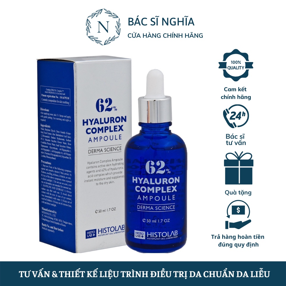 Tinh Chất Cấp Ẩm 62% Hyaluron Complex Ampoule 50ML - Bác Sĩ Nghĩa