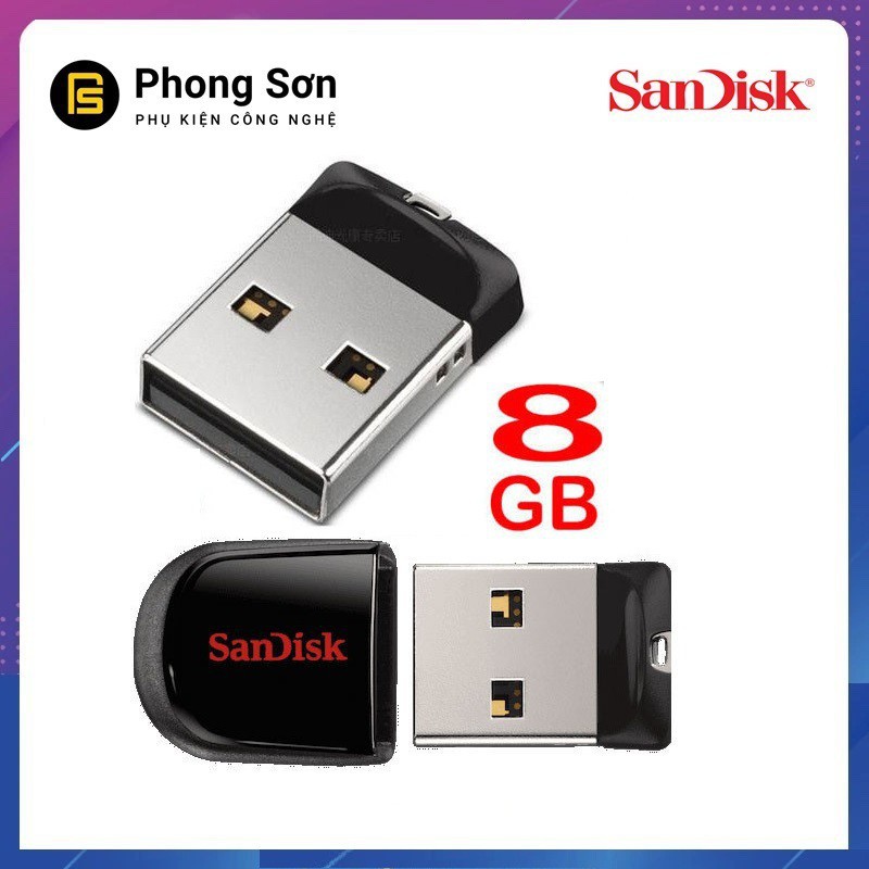 USB Lưu Dữ Liệu An Toàn 8GB 2.0 CZ33 FIT Sandisk