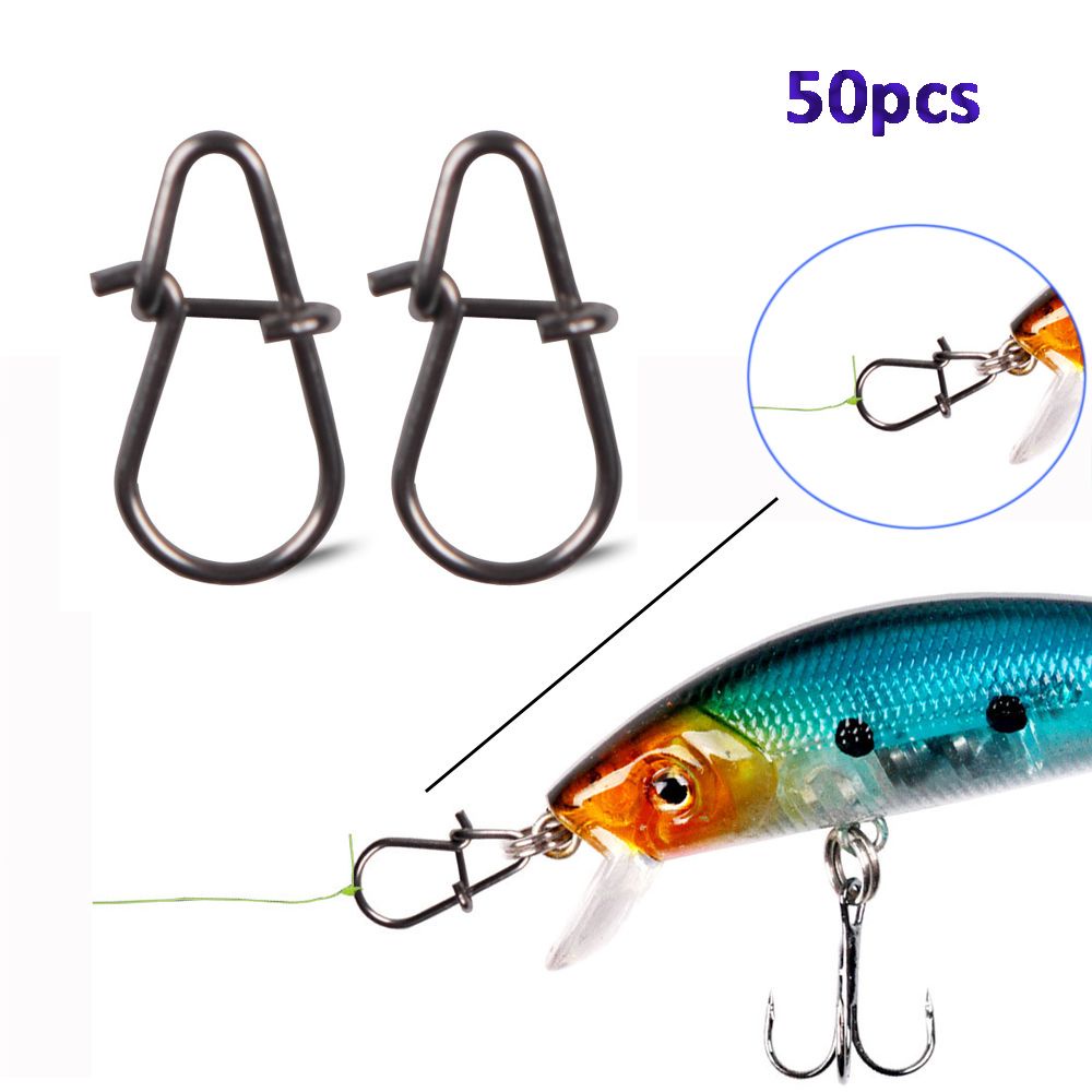 Set 50 khoá chốt kẹp xoay nhanh an toàn 0.6mm dùng câu cá ngoài trời