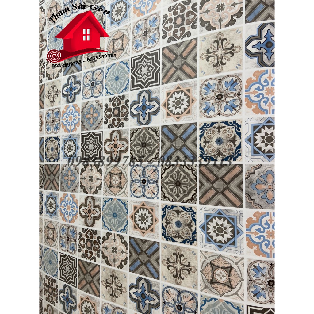 [Khổ1,2m x 50cm chỉ giao hoả tốc- đặt nhanh giao khổ 60cm không giải quyết]Decal gạch bông ô gạch