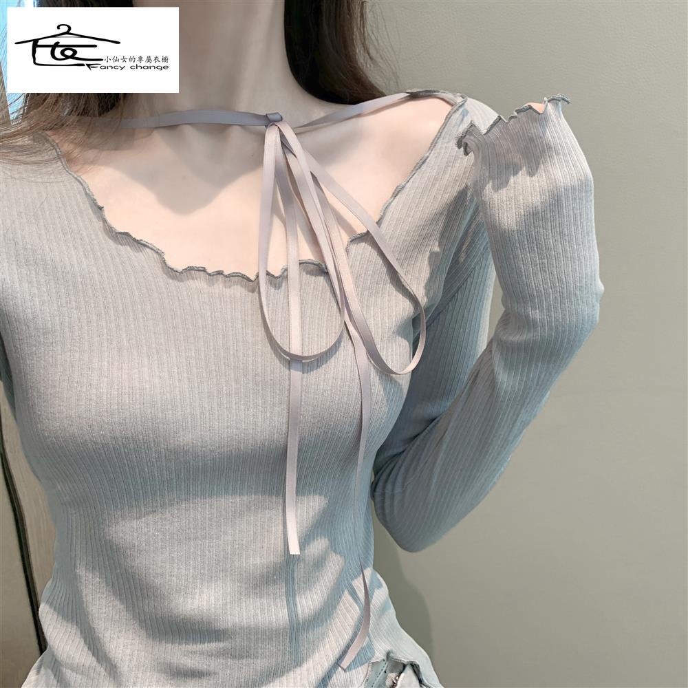 Áo Thun Tay Dài Dáng Ôm Thiết Kế Độc Đáo Thời Trang Mùa Hè Phong Cách Mới Cho Nữ