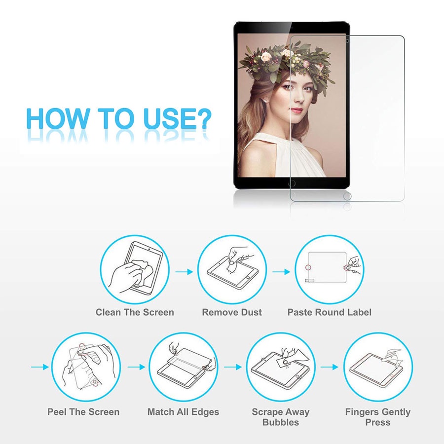 Kính Cường Lực Cứng Cho iPad Mini 1 2 3 4 5 6 Pro Air 4th 5th 6th 7th 8th 9th 10th 9.7 "10.2" 11 "2017 2018 2020 2021 2022ness 9H