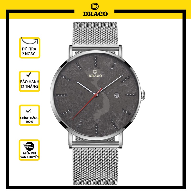 Đồng hồ nam Draco D22-ST03 &quot;Vietnamese Boy&quot; TRẮNG - thời trang nam