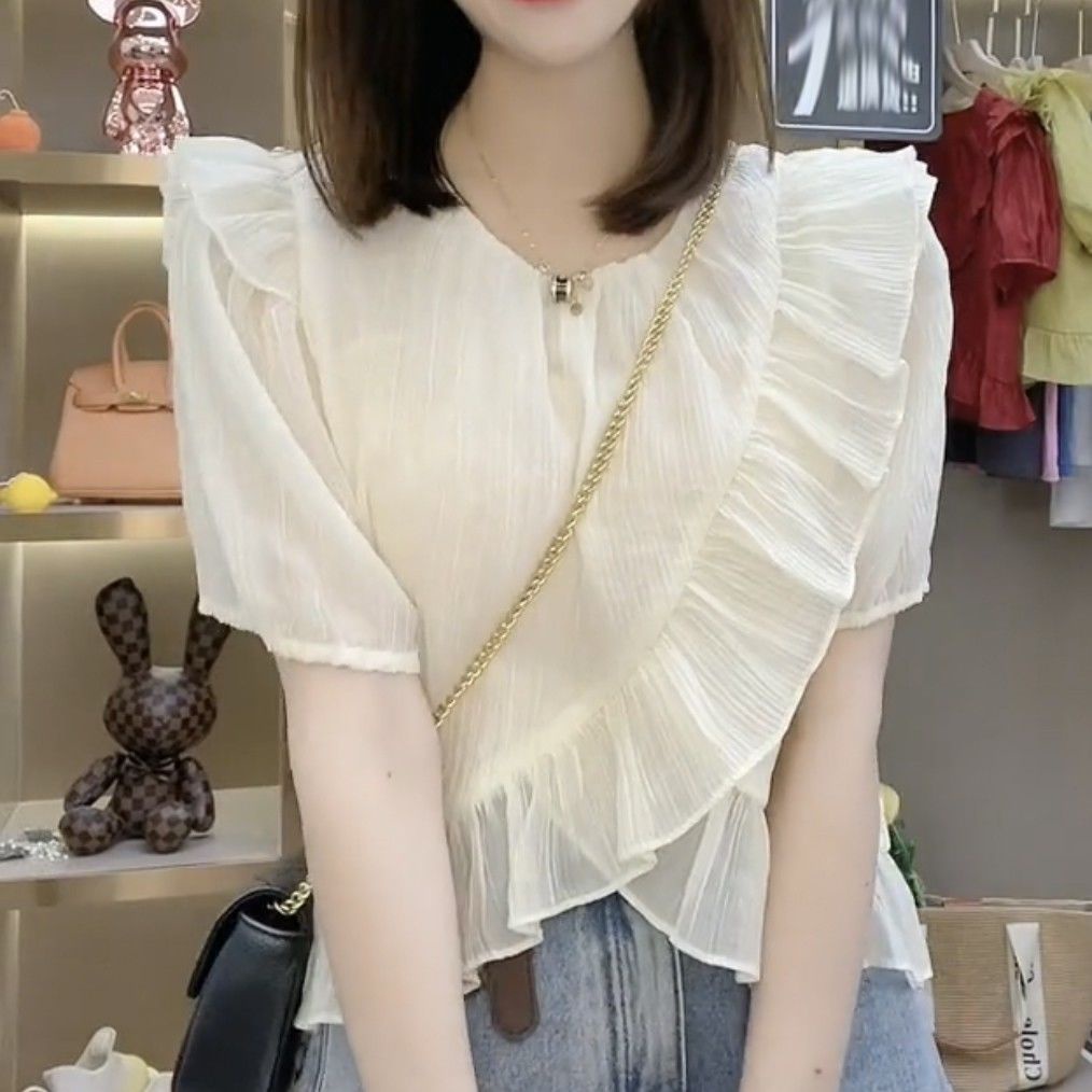 Áo Sơ Mi Tay Ngắn Màu Sắc Thời Trang Mùa Hè Xinh Xắn Cho Nữ