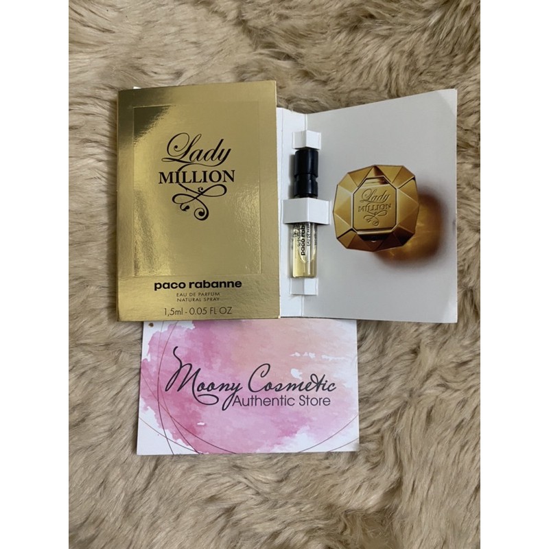 Vial mẫu thử nước hoa nam nữ Paco rabanne 1 milion/Lady minion/Invictus/pure xs/Olympea 1.5ml