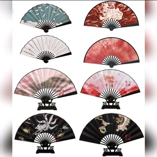 (Sẵn) Quạt xếp cầm tay cổ trang loại vừa dài 26,5cm
