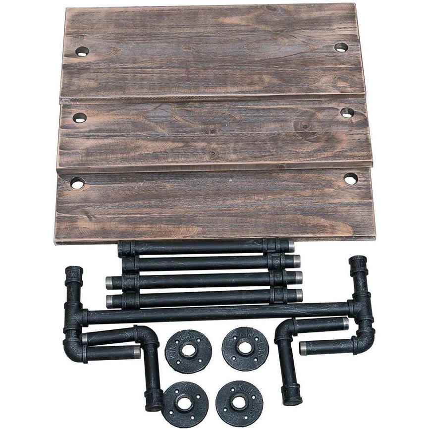 Kệ ống nước treo tường 3 tầng decor trang trí nhà và quán cafe bằng ống săt sáng tạo đẹp, độc, lạ