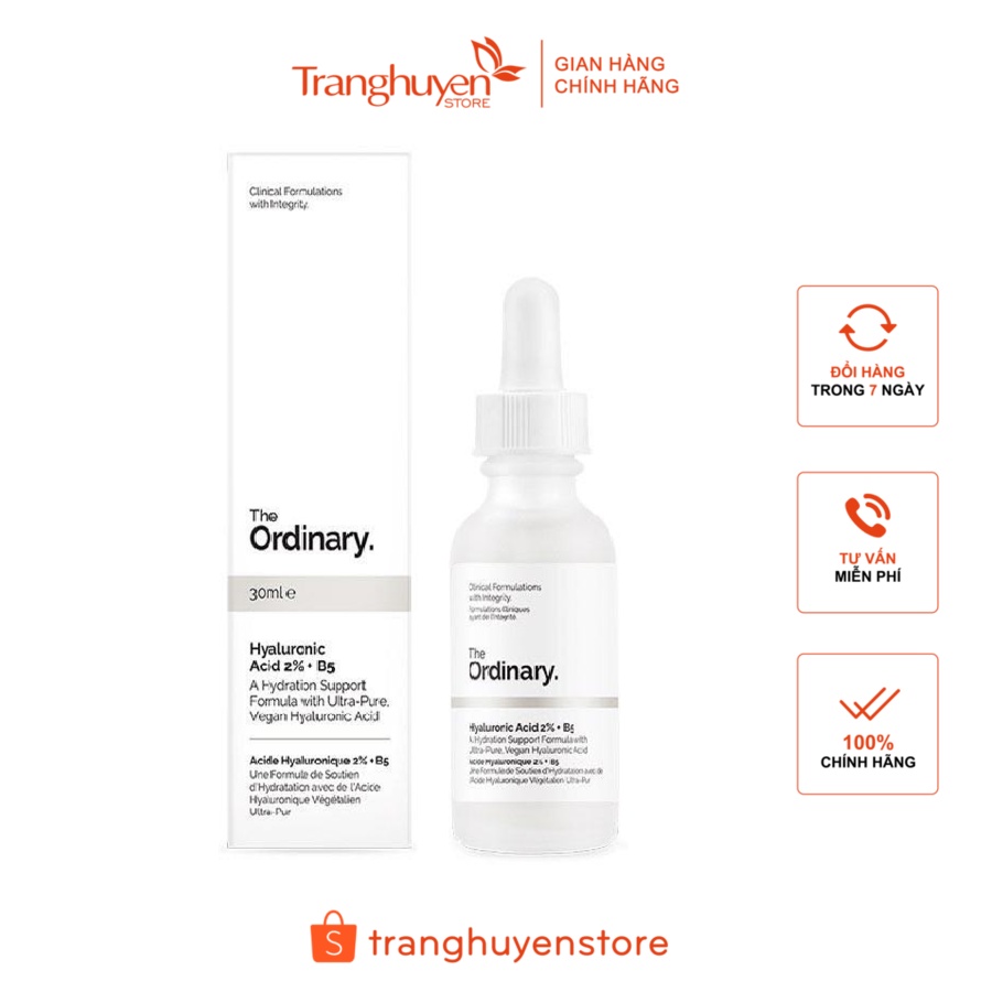 Serum Cấp ẩm hồi phục Hyaluronic Acid 2% + B5 - The Ordinary