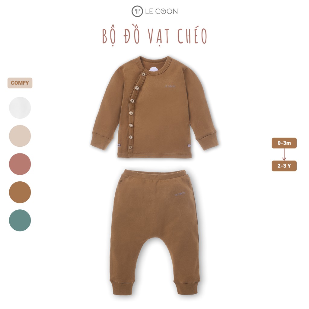 LE COON | Bộ Quần Áo Vạt Chéo | COMFY | 0-3 tuổi