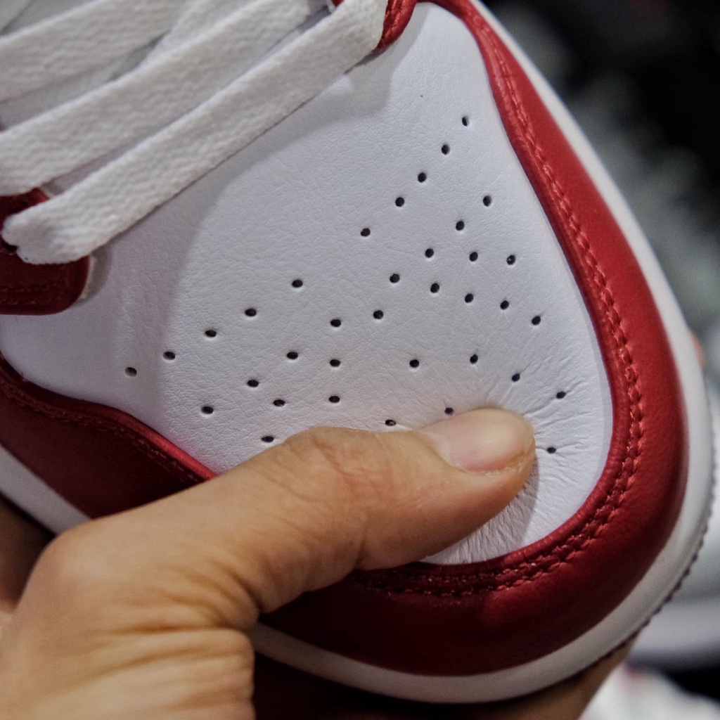Giày Thể Thao Jordan cổ thấp ,jd low, Jordan 1 Low Gym Red Phối màu trăng đỏ.