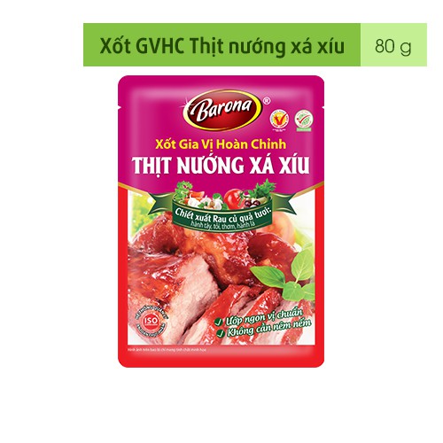 Xốt Gia Vị Hoàn Chỉnh BARONA - Thịt Nướng Xá Xíu 80g | BigBuy360 - bigbuy360.vn