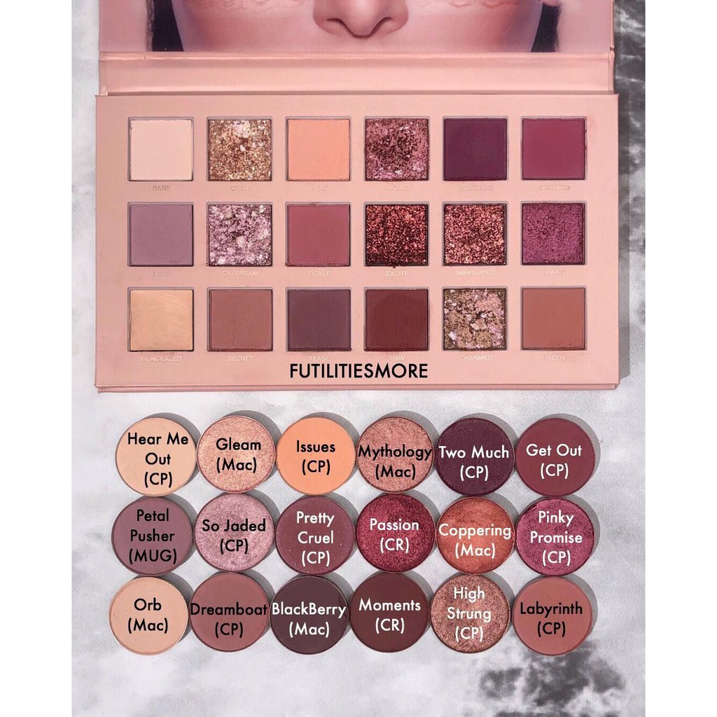 Bảng phấn mắt Huda Nude Beauty Eyeshadow Palette 18 ô chuẩn hãng cao cấp US