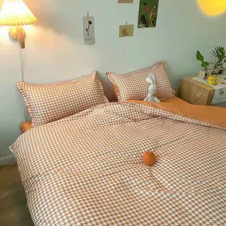 Bộ Drap & Chăn Phao Cotton Poly Roma Cam