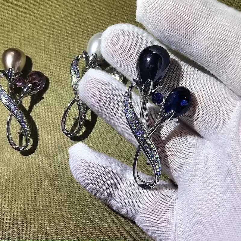 Ghim Cài Áo Hình Hoa Đính Ngọc Trai Nhân Tạo Thời Trang