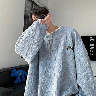 Áo thun sweater vân nổi nam nữ siêu hot