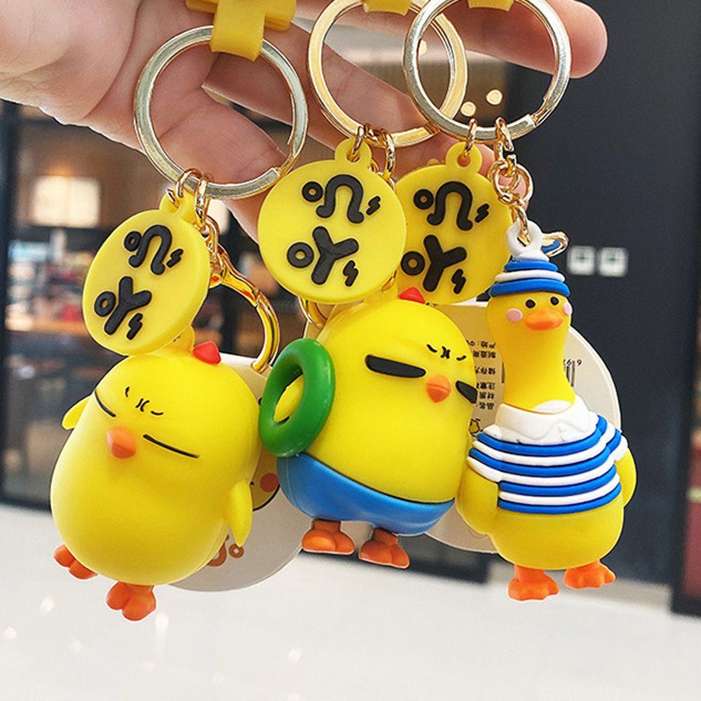 Móc Khóa Hình Gà Con Hoạt Hình Đáng Yêu