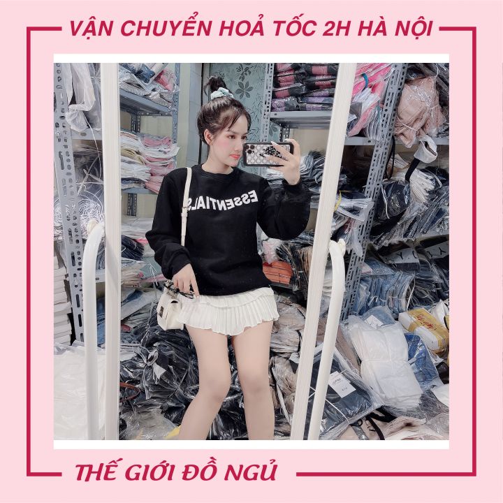 Áo nỉ nữ 💖FREESHIP💖 Áo sweater cổ tròn phong cách Hàn Quốc phù hợp mặc đi chơi | BigBuy360 - bigbuy360.vn