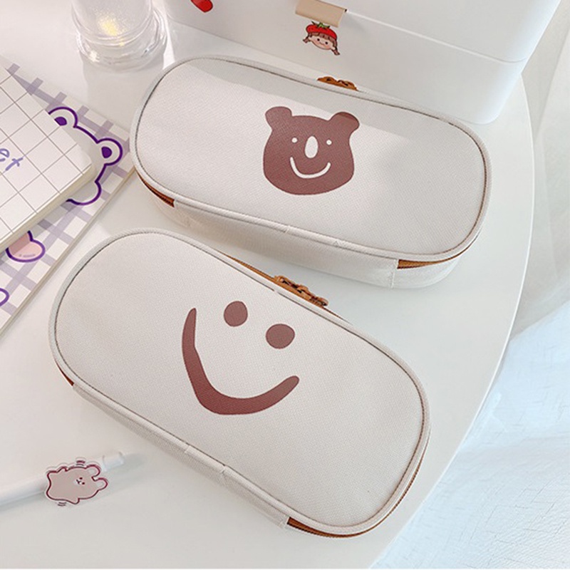 Túi Đựng Bút Chì Cỡ Lớn In Hoạt Hình Dễ Thương