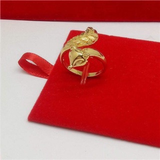Nhẫn hồ ly mạ vàng chỉnh được size to nhỏ