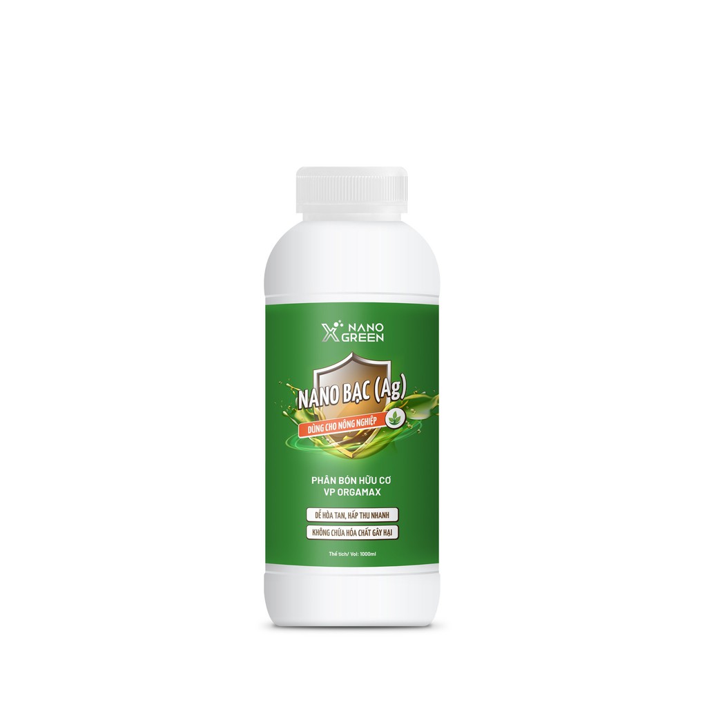 Dung Dịch Nano Xgreen Nano Bạc (Ag) 1000ml AHT Corp - Phân Bón Hữu Cơ Chuyên Dùng Trong Nông Nghiệp