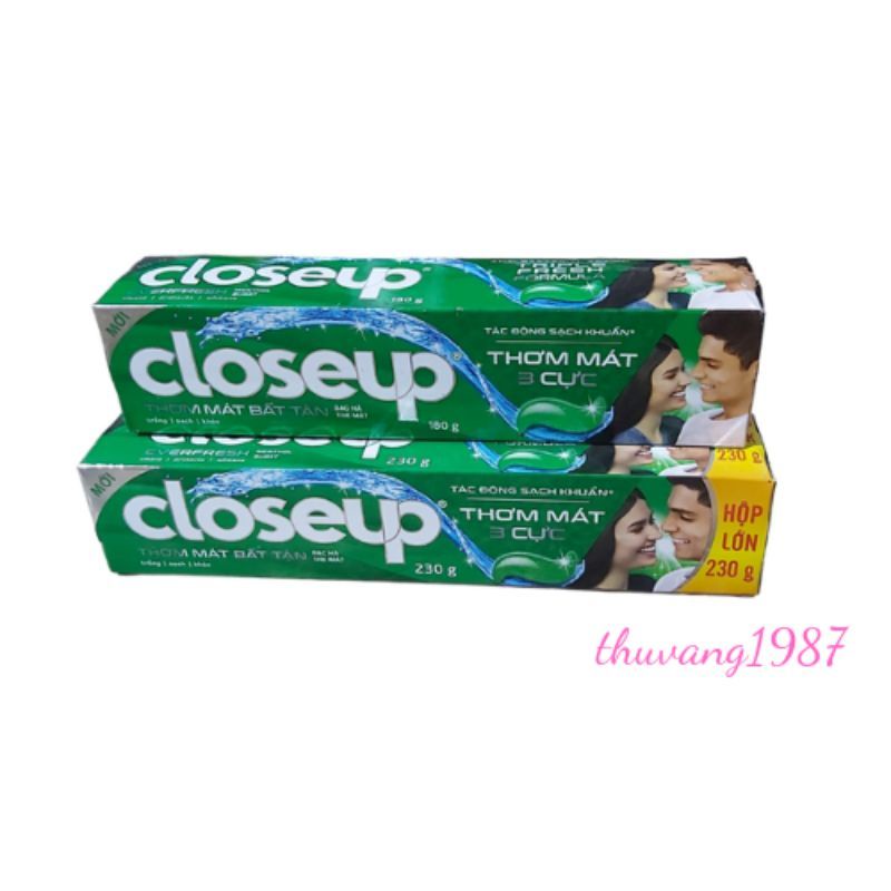 Now ship- Kem đánh răng Closeup hương bạc hà 180g_230g