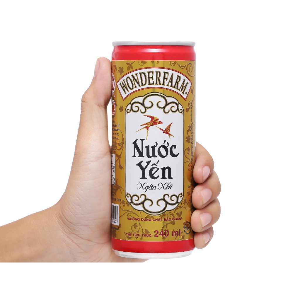 Nước yến ngân nhĩ Wonderfarm lon 240ml, sản phẩm tốt, chất lượng, gía cả hợp lí, cần thiết cho gia đình bạn, an toàn khi