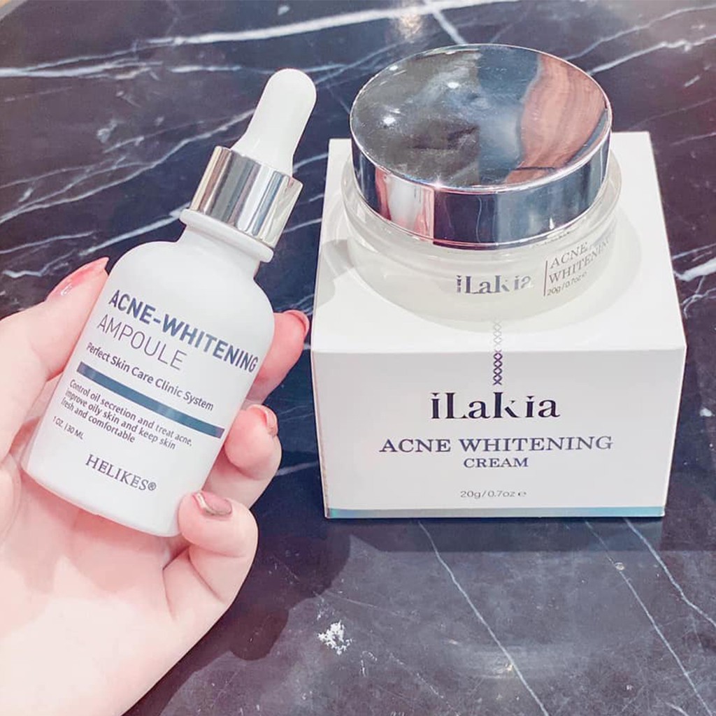 Tinh Chất Giảm Mụn, Trắng Da Ilakia Helikes Acne Whitening Ampoule 30ml