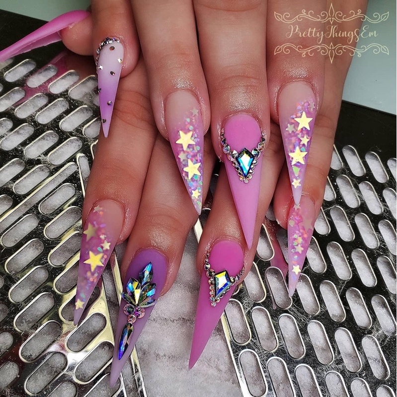 Sequin kim tuyến ngôi sao trang trí móng