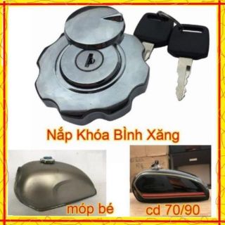 BỘ NẮP KHÓA CHO BÌNH XĂNG CD70,CD90 VÀ CHO BÌNH XĂNG CÁC DONG CLASSIC , ĐỘ CAFERACER, TRACKER