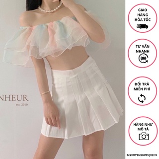 Áo bẹt vai cầu vòng xinh xắn