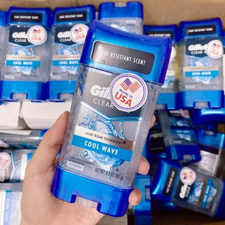 USA] Lăn khử mùi nam dạng Gel Gillette Cool Wave 107g ngăn mồ hôi suốt 24h - Mỹ
