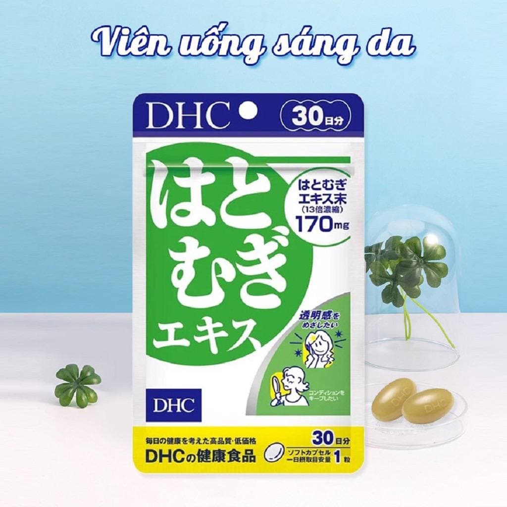 Viên uống trắng da DHC Nhật Bản Adlay Extra sáng hồng tự nhiên dưỡng ẩm chống lão hóa bổ sung vitamin E