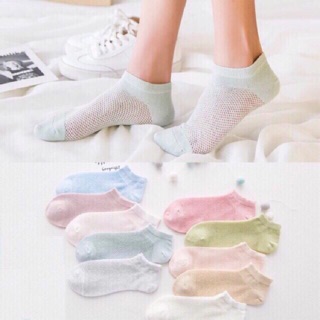 Sét 10 đôi tất lưới nữ thông hơi siêu mát
