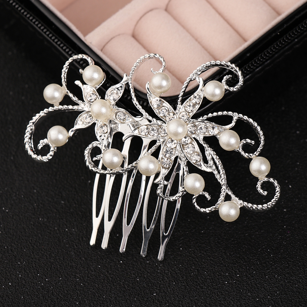 Lược cài tóc hình chiếc lá cho cô dâu