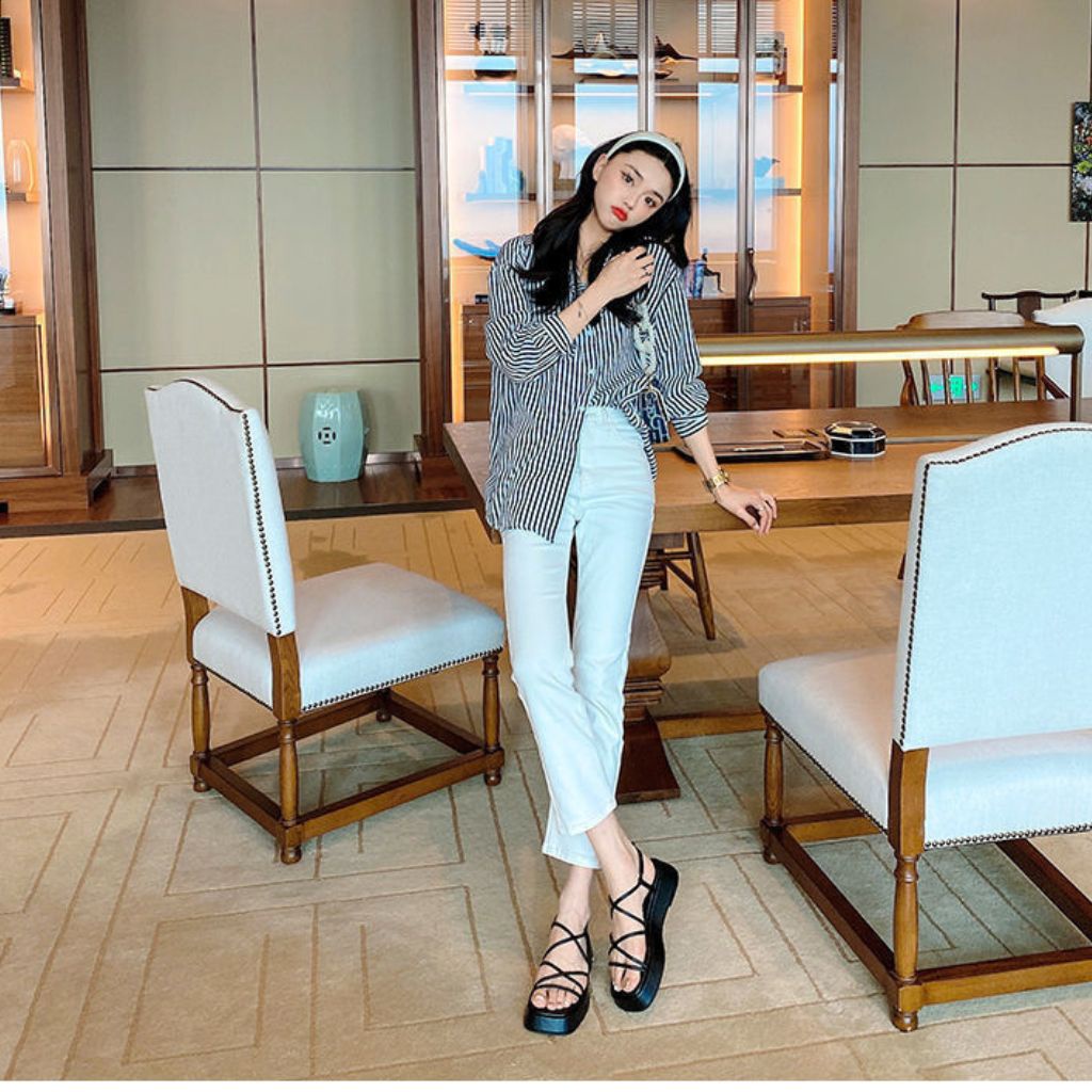 Dép Sandal nữ đế xuồng kiểu dáng Basic 3cm cao cấp đi học đi chơi siêu HOT DOZIMAX