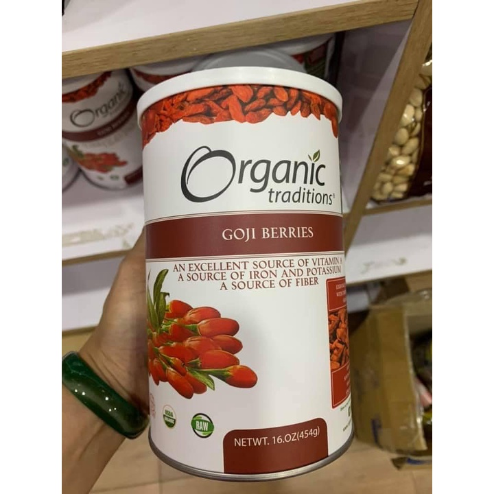 KỶ TỬ HỮU CƠ ORGANIC TRADITIONS GOJI BERRIES 454G HÀNG MỸ CHÍNH HÃNG - 11313