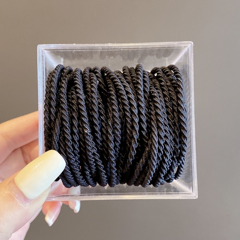 Hộp 50 Dây Buộc Tóc Cao Su Phong Cách Hàn Quốc Dễ Thương Siêu Bền