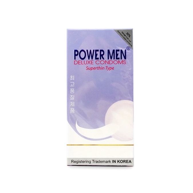 Bao cao su POWER MEN siêu mỏng truyền nhiệt hộp 12 cái