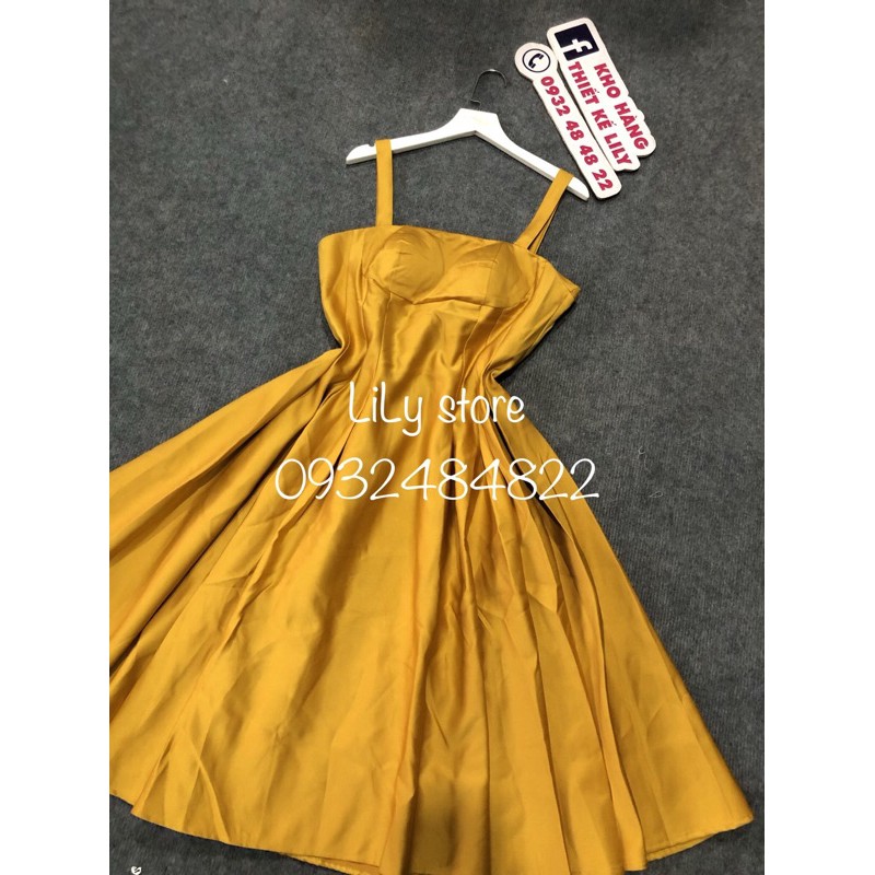 đầm xoè xếp ly eo (ảnh và video thật 1000%)