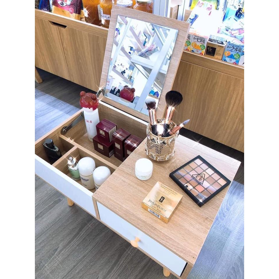 Bàn Trang Điểm Mini [FREESHIP] Nhỏ Gọn Bàn Trang Điểm Ngồi Bệt Có Gương Cao Cấp | BigBuy360 - bigbuy360.vn