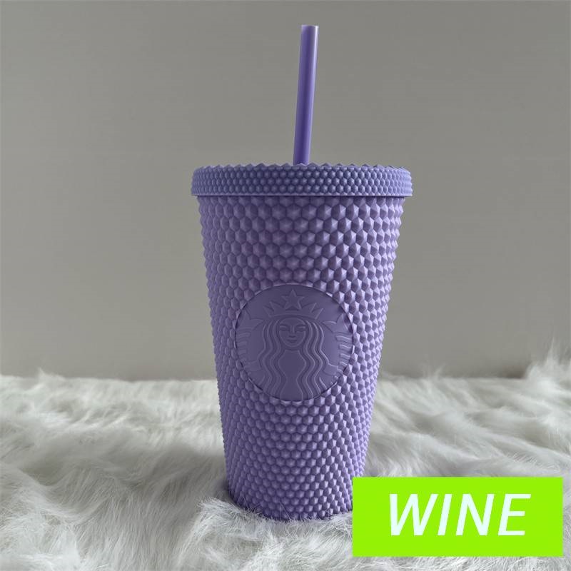Starbucks Diamond radiant goddess straw cup coffee cup summer Holiday Cold Cup Tumbler 473ml/16o Durian cup water bottle