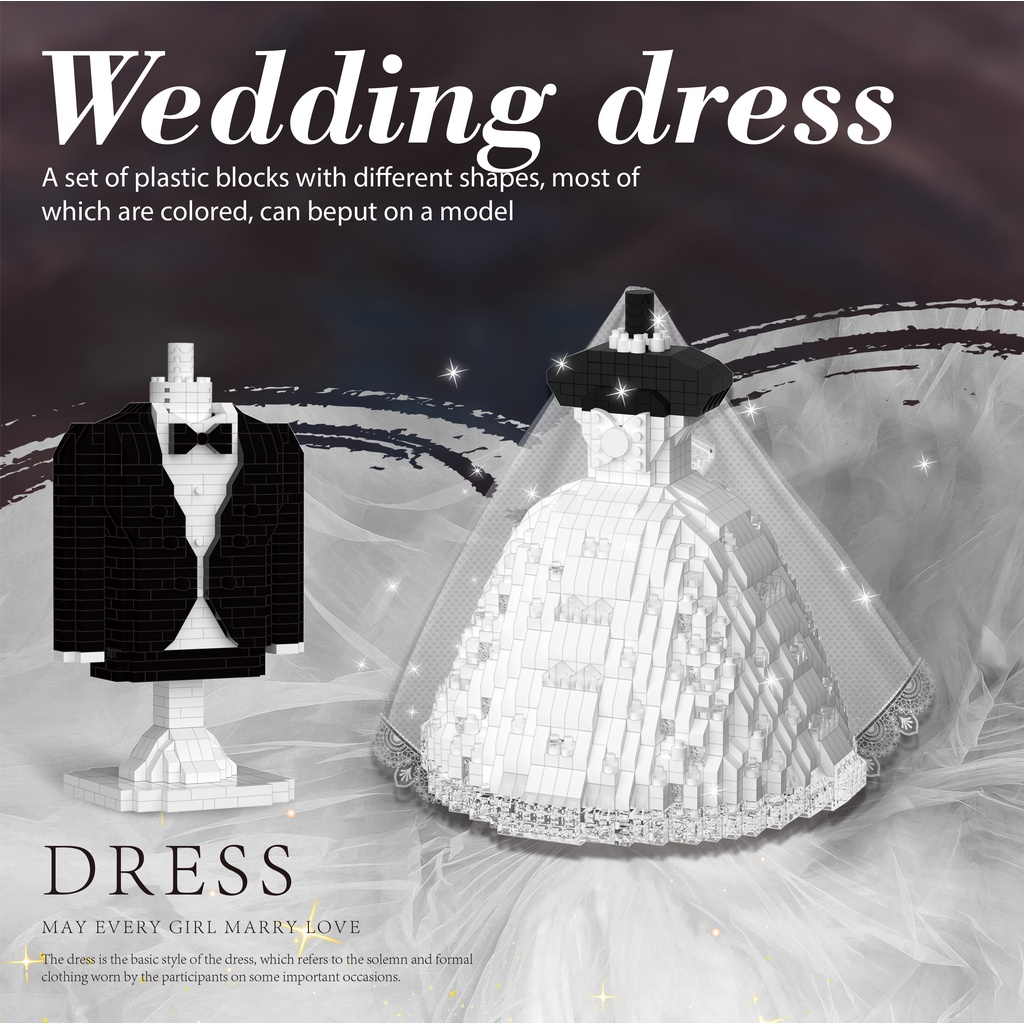 Hộp Đựng Đồ Chơi Lắp Ráp Khối Hình Tòa Nhà Dùng Làm Quà Tặng Đám Cưới /