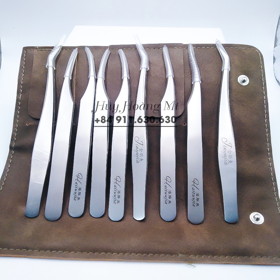 Nhíp Tách Heo - nhíp nối mi classic bạc _ dụng cụ nối mi_ Huy Hoàng