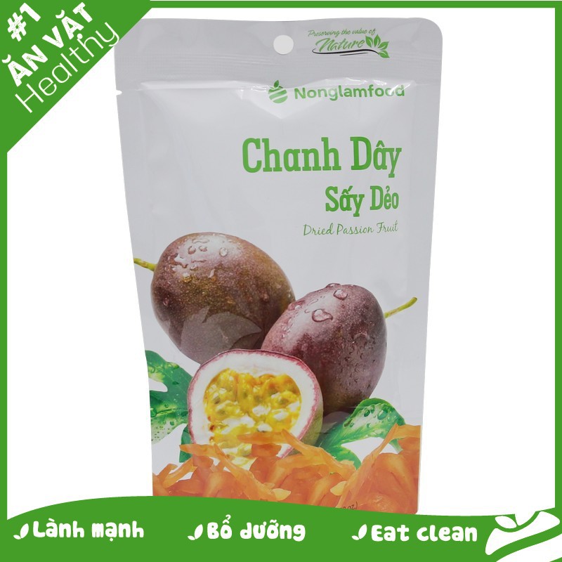 Chanh dây sấy dẻo Nonglamfood túi 45g | Ăn vặt văn phòng | Ăn vặt tốt cho sức khỏe | Healthy Snack