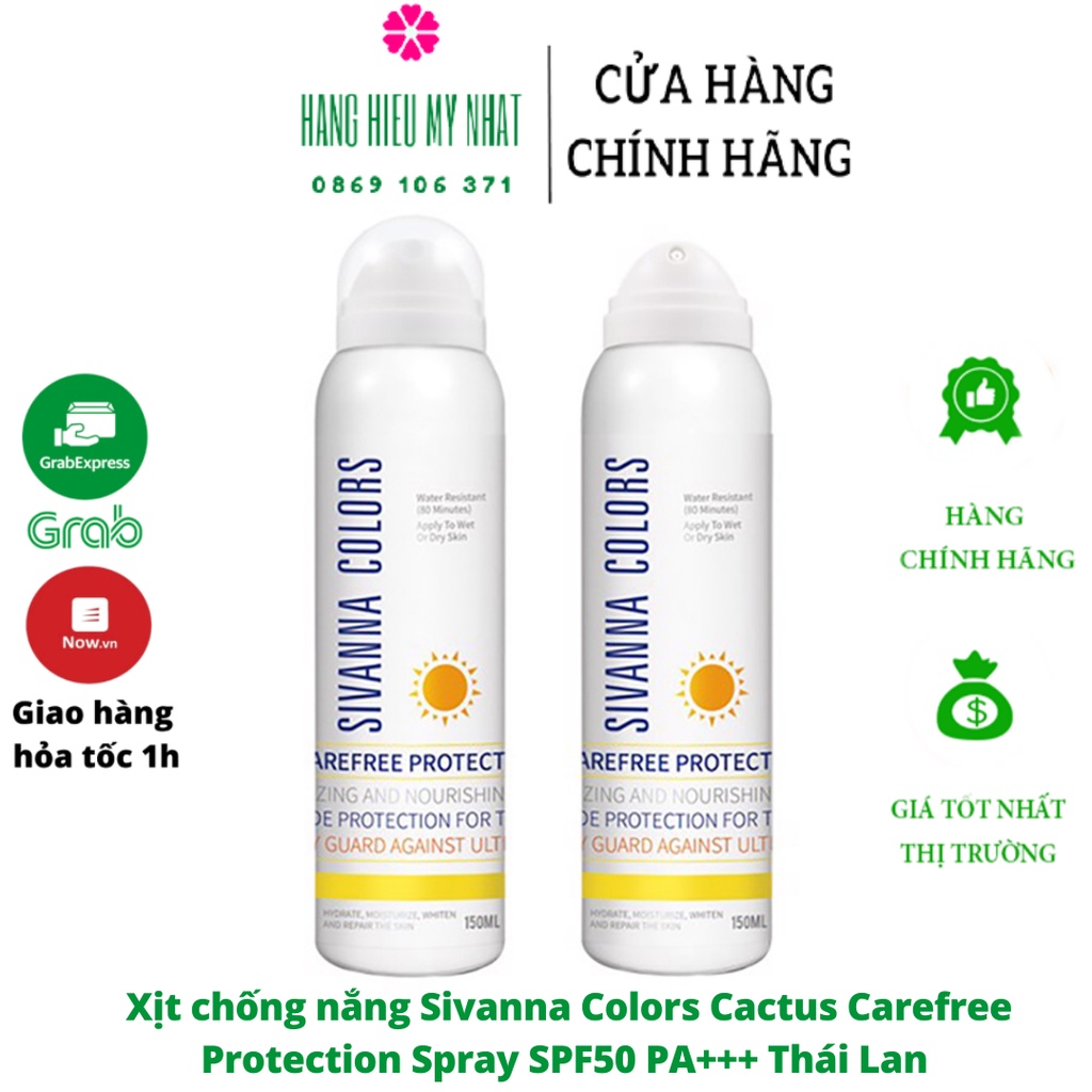 Xịt Chống Nắng Sivanna Colors Thái Lan 2 In 1 Makeup Body 150ml