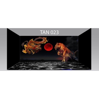 Tranh dán bể cá 3D - HỔ - KT 120x50 cm