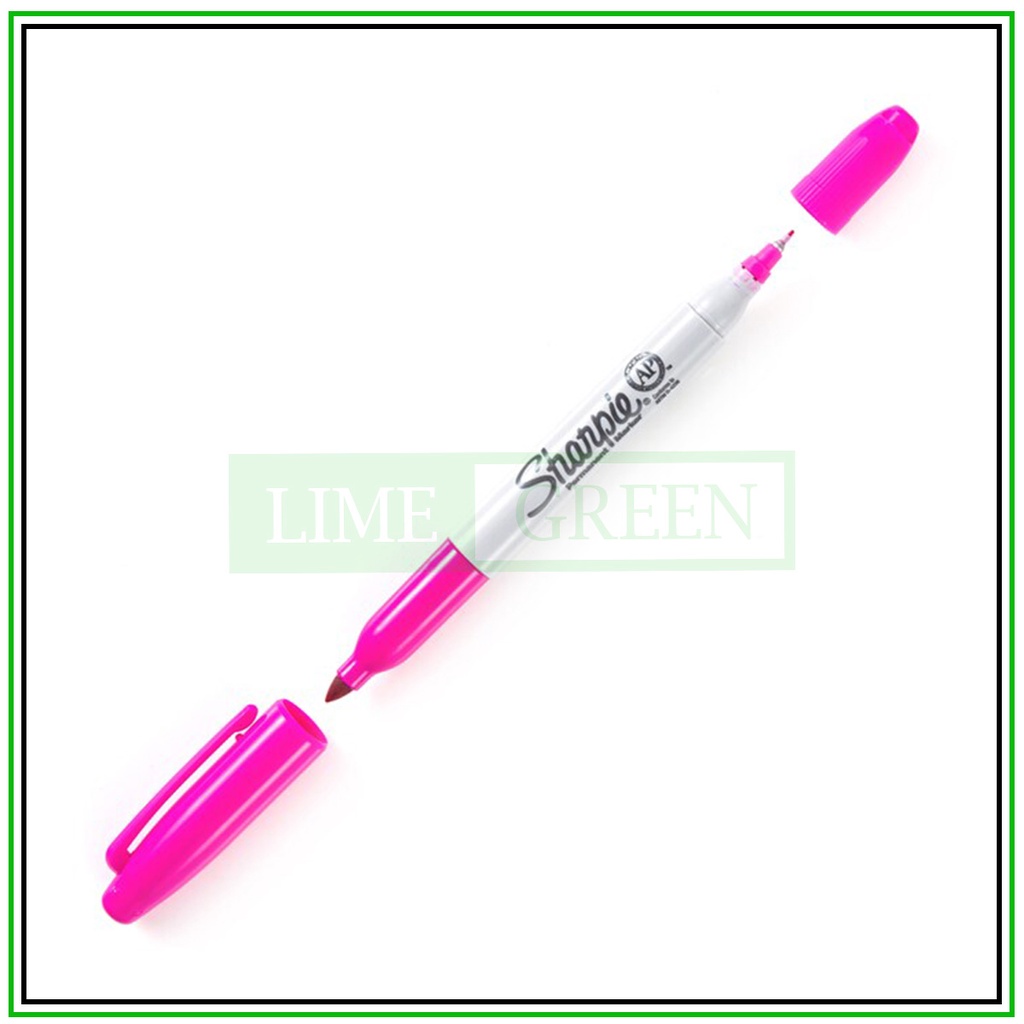 Bút lông dầu 2 ngòi tiện dụng Sharpei Twin Tip - Magenta