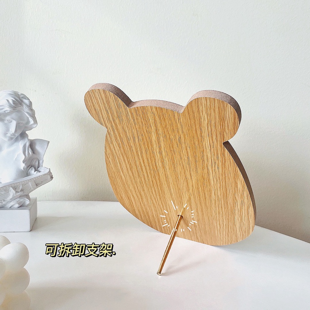 Gương để bàn, Gương trang điểm đế gỗ hình Thỏ, hình Gấu phù hợp Decor, phong cách Hàn Quốc