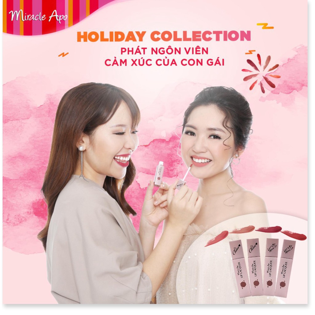 Son kem lì Miracle Apo Lip Lacquer Matte Holiday Collection 3ml (bao bì mới)