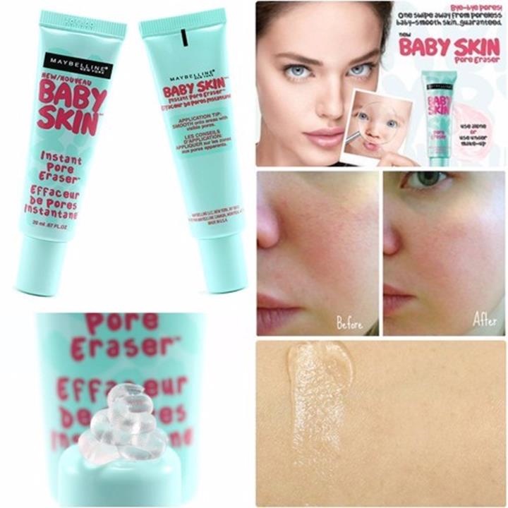 Kem lót Maybelline Baby Skin Pore Eraser Primer làm mịn da che khuyết điểm chính hãng